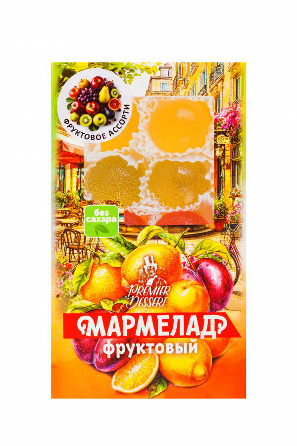 №2 Мармелад Премиум Десерт ФРУКТОВЫЙ (ананас, яблоко, гранат) 200г    в Выборге