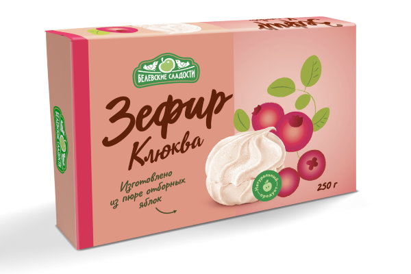 №2 Зефир белевский "Клюква" 250г в Выборге