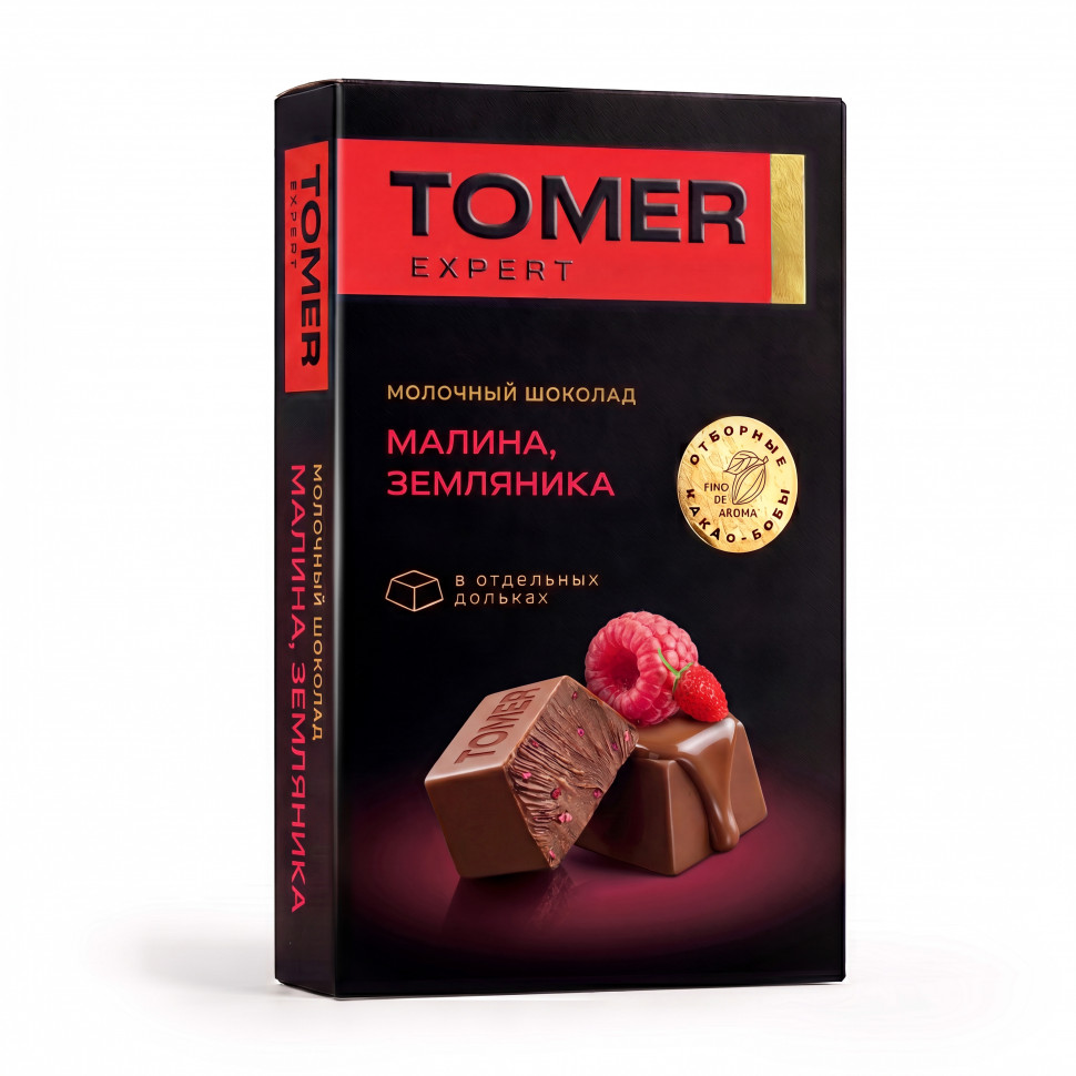  Фабрика Томер   Молочный шоколад Малина-Земляника, 90г  в Выборге
