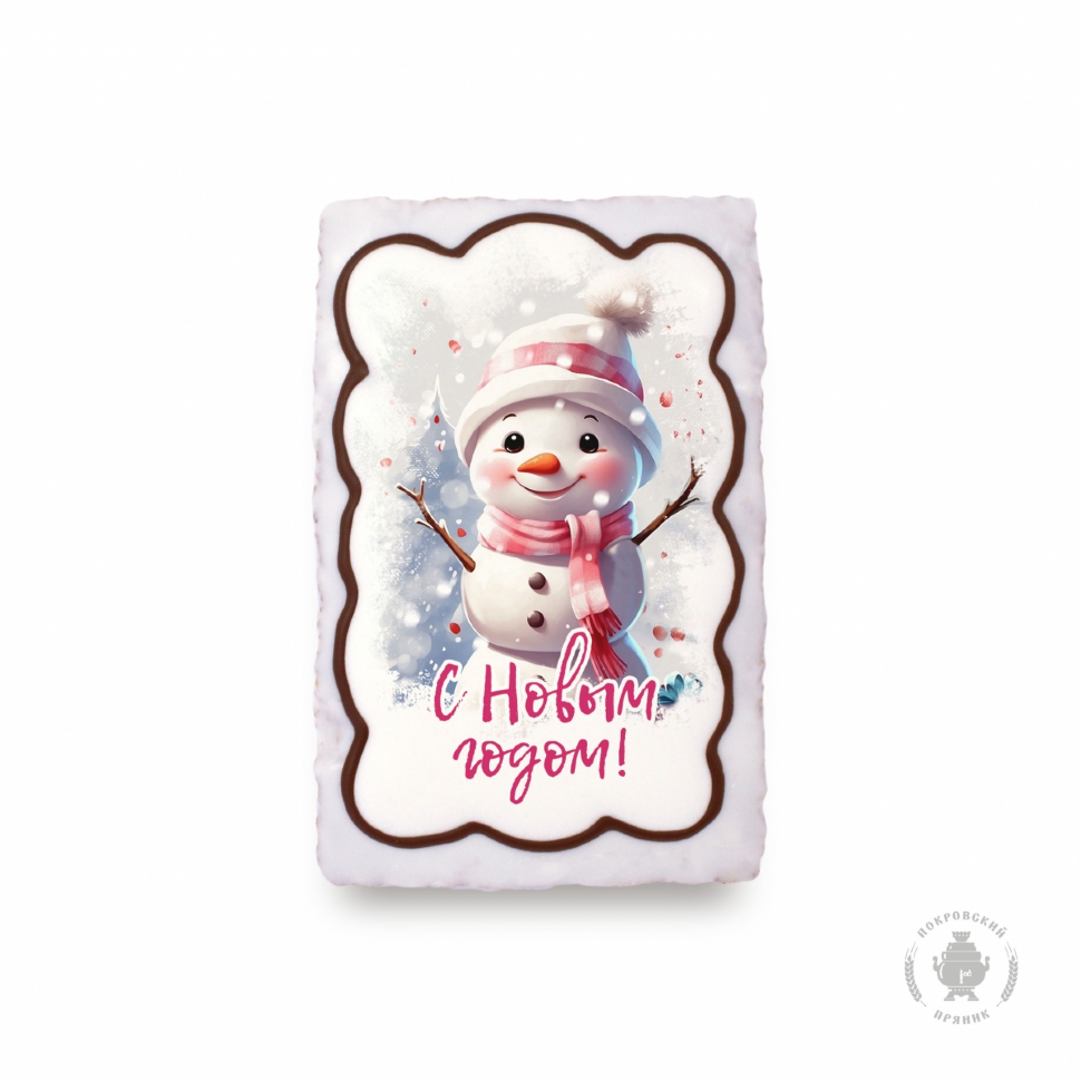  Пряник 130г новогодний Снеговик, (коробка 25шт) в Выборге