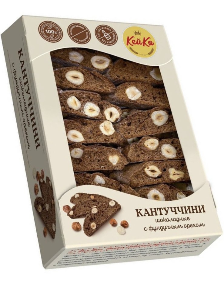  Кей Ко Кантуччини шоколадные с фундучным орехом, 200г  в Выборге