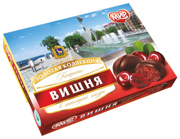 №2 КФ МИР Вишня в шоколадной глазури 160г в Выборге